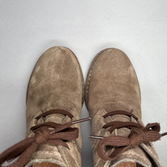 Clarks Ankle Boots Women's Size 6.5 Brown Suede Leather Lace Up Ankle Booties - Picture 10 of 13